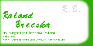 roland brecska business card